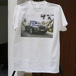 Baltā t-kreklu drukas paraugs ar A3 t-kreklu printeri WER-E2000T 2